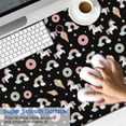 thumbnail image 2 of Long Mouse Pads for Desk,Black Cartoon Unicorn Dessert Rainbow Desk Mats on Top Of Desks, Desk Mouse Pad Extra Large with 3mm Non-Slip Base and Stitched Edge for Gaming,Work,Home 47.3"x23.6", 2 of 5