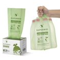 thumbnail image 1 of Bolsas compostables para residuos de alimentos SUPERBIO, 9,84 L, 100 unidades, 1 paquete, 1 of 7