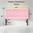 thumbnail image 4 of Patbrela Princess Headboard Twin Size for Girls, Upholstered Plush Headboard, 42.1" to 46.1" Adjustable Height, Pink, 4 of 9
