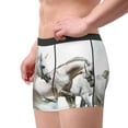 thumbnail image 5 of Salouo Running White Horses Print Men's Boxer Briefs,Breathable Underwear Elastic Waistband Briefs for Men -XX-Large, 5 of 8