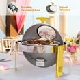 thumbnail image 4 of Ktaxon Roll Top Chafing Dish for Buffet, 6 Quart Stainless Steel Buffet Set with Visible Window, Chafers and Warmers Sets for Party, Catering, Wedding, Banquet, Graduation, 4 of 8