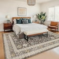 thumbnail image 2 of GAOMON 10x13 Area Rug Washable Rug Non Slip Backing Rug Vintage Oriental Foldable Rugs Stain Resistant Floral Print Accent Carpet for Bedroom Living Room Kids Room, Brown, 2 of 8