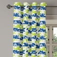 thumbnail image 2 of Ambesonne Floral Grommet Curtain, Nature Bloom Silhouette, 50" x 96", Apple Green Navy Blue, 2 of 6