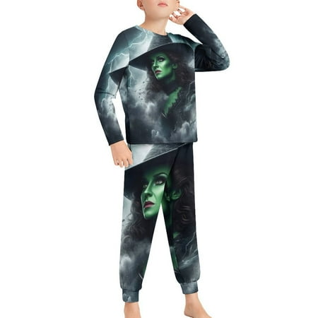 

Elph-aba Children s Pajama Suit Cartoon Pjs Sets Long Sleeve Casual Kids Soft Sleepwear for Girls Boys 130CM