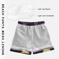 thumbnail image 3 of FORMRS Boys Swim Trunks Quick Dry Mesh Liner Boardshorts Sizes XS-XL, Halloween Purple Ghosts, 3 of 7