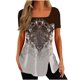 thumbnail image 2 of Puntoco moda mujer causal impresión blusa manga corta camiseta verano botón tops Puntoco Puntoco-2846, 2 of 8