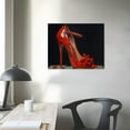 thumbnail image 3 of COMIO  High Heels Posters Woman Faded Red Dress Fashion Illustration Modern Home Wall Decoration Canvas Painting Posters And Prints Wall Art Pictures for Living Room Bedroom Decor, 3 of 4