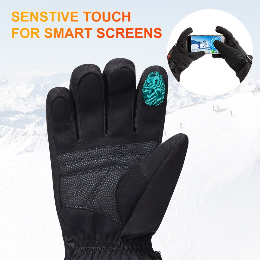 Savior Battery Heated Gloves for Men Women Savior Electric Rechargeable Motorcycle Warm Gloves Mittens for Cycling Skiing Snowmobile Hunting Camping Riding Raynaud & Arthritis Outdoor Hand Warmer