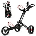 thumbnail image 1 of Costway Chariot de Golf Pliable à 3 Roues en Acier avec Support de Parapluie, 1 of 10