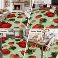 thumbnail image 5 of Large Area Rugs for Living Room Bedroom, Sage Green Strawberry 8'x10' Rug Washable Carpet Runner Indoor Outdoor, Spring Floral Watercolor Summer Botanical Non Slip Floor Mats Rug for Kitchen, Patio, 5 of 8