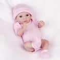 thumbnail image 4 of Handamde Full Body Vinyl Reborn Dolls 10inch Mini Girl Doll Newborn Doll Toy Very Small Doll, 4 of 7