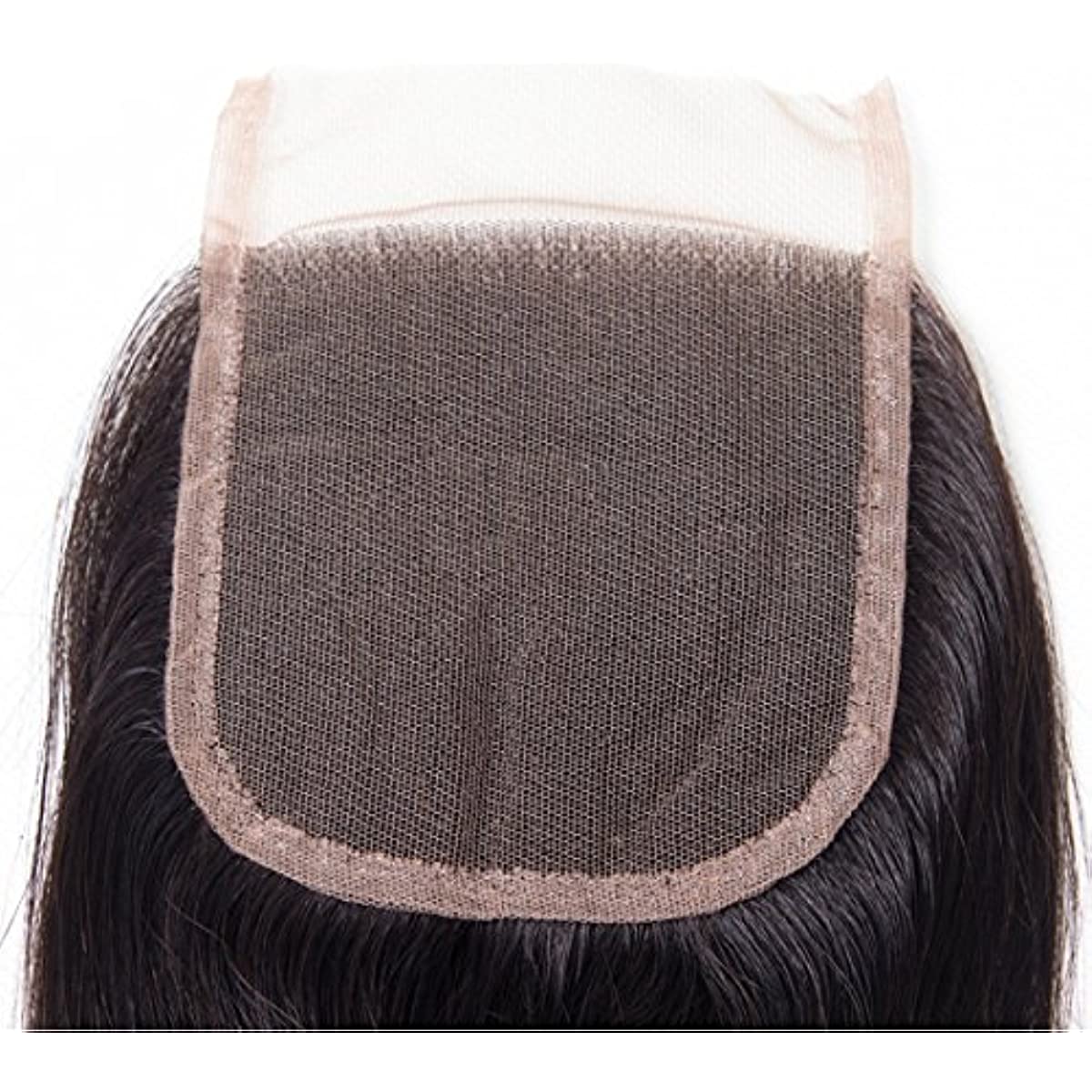 Peruvian Hair Bundles Peruvian Virgin Hair 100% Human Hair 4X4 Transparent Lace Closure Straight Wig Extensions Free Part Natural Black