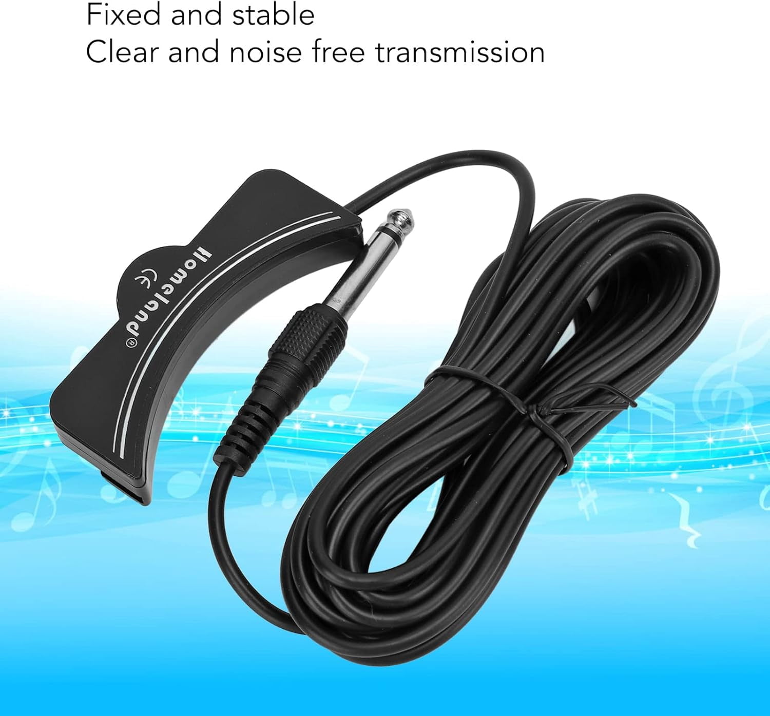 Acoustic Guitar Sound Hole Pickup High Sensitivity Magnetic Transducer Low Noise With Audio Cable For Classical Folk Guitars Black