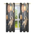 thumbnail image 7 of Yayeee Window Curtains Set of 2 for Living Room Light Filtering 63"x42", Retro Watercolor Planet, 7 of 7