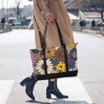 thumbnail image 4 of FORMRS Canvas Laptop Tote Bag for Women with 15.6" Computer Compartments Shoulder Handbag, Beige Flowers, 4 of 7