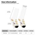 thumbnail image 2 of Honeii Watercolor Floral Print Adult Socks,Crew Socks,Casual Calf Socks,Daily Wear Socks for Men & Women, Perfect for Sports, Casual and Everyday Use, 2 of 6
