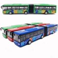 thumbnail image 1 of Realistic 1:50 Scale Green Double-Decker Mini Bus Model - Premium Alloy Die-Cast Construction, Glossy Paint Finish, Pull-Back Action - Ideal Educational Toy for Kids 4-6 &, 1 of 6
