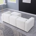 thumbnail image 4 of 4 Seat Sectional Couches, Chenille Fabric Modular Couch with Movable Ottoman, Sectional Couches for Living Room,Bedroom, Apartment, Office, Beige, 4 of 8