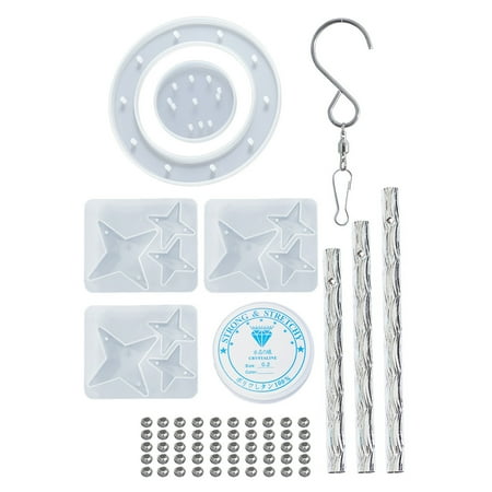 

Heart Star Silicone Mold DIY Wind Chime Pendant Epoxy Mold Set Craft Supply