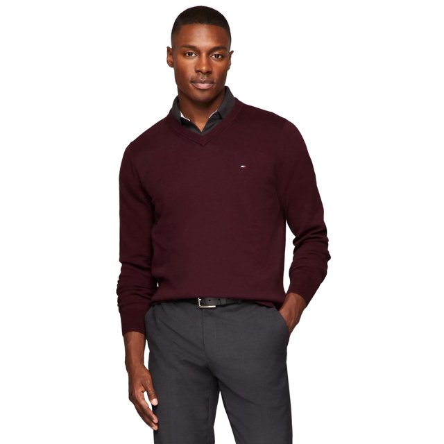 Jersey Tommy Hilfiger Colección 2024 con cuello en V para hombre