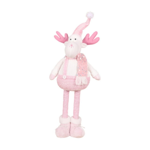 Centro de mesa de muñeca navideña decorativa, suministros para fiestas, regalo navideño, de pie Alce