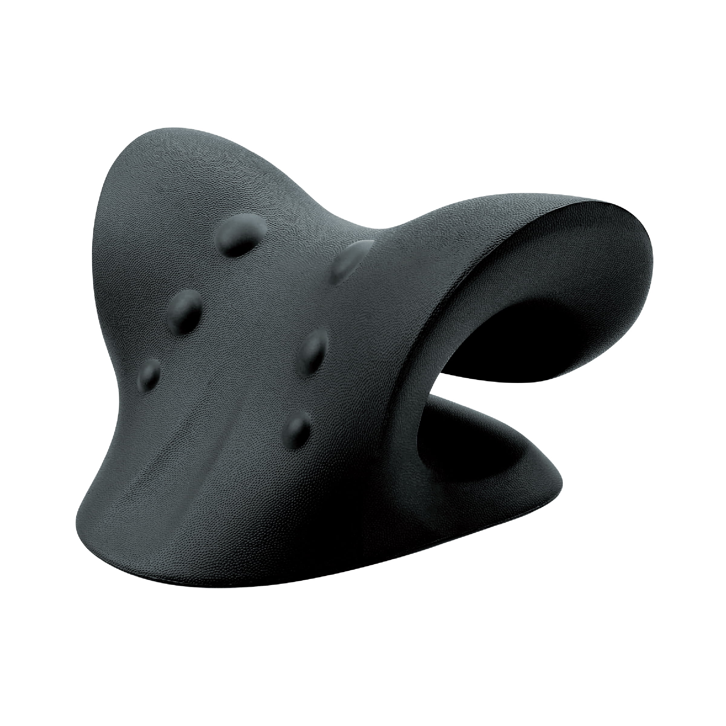 (2 pack) FlexWorks Neck & Shoulder Stretcher, Cervical Pillow with C-Curve Design, Black