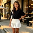 thumbnail image 6 of Girls Collared School Uniform Polo Shirts Kid Short Sleeve Pique Polo Shirt Black,5-6 Years, 6 of 7