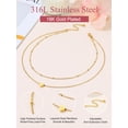 thumbnail image 4 of FOCALOOK Layered Initial Choker Necklaces for Women Tiny Heart Letter Y Pendant Adjustable Beaded Chain Birthday Valentine's Day Jewelry Gifts, 4 of 8