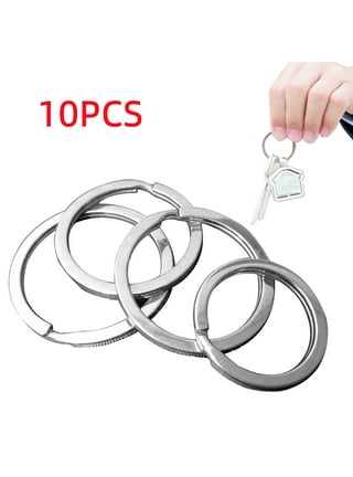 30pcs Flat Key Rings Key Chain Metal Split Ring (Round 3/4 inch