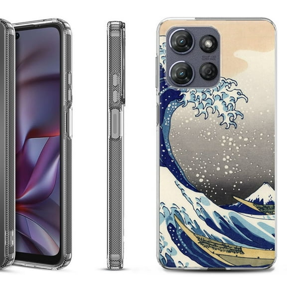 Shockproof Protective Phone Case for Motorola Moto G Play 2026, by OneToughShield - Great Wave