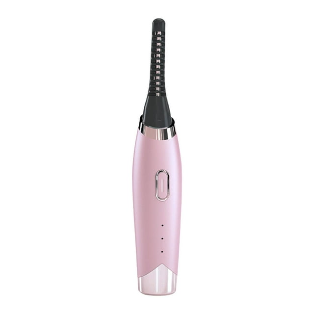 Rizador de pestañas eléctrico para mujer, recargable, 3 modos de temperatura, seguro. Rosado