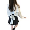 thumbnail image 2 of Jersey con lazo en la espalda de Color, sudaderas con capucha de manga larga con cuello redondo para primavera y otoño para mujer, jersey con cordones en la espalda hueca, funcionalidad inteligente, 2 of 6