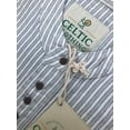 thumbnail image 2 of Men's Irish Grandfather Shirt- Long Sleeve, Gray and White Pinstripe, Medium, 2 of 3