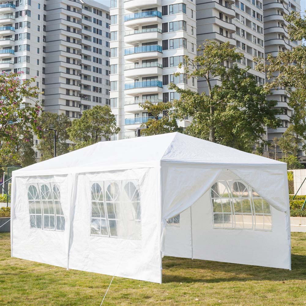 Canopy Tent for Outside, YOFE Party Tent with 6 Sidewalls for Backyard, Portable Shelter Tent for Camping Birthday BBQ Commercial Event, Waterproof Sun-proof Wedding Canopy Tent, White, 20x10 ft, D156 - image 5 of 11
