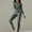 Dark Gray, variant on Frostluinai Womens Sweatsuits 2 Piece Set Yoga Workout Sets Long Sleeve Zip Up Crop Tops High Waist Butt Lifting Leggings Solid Sport Sets