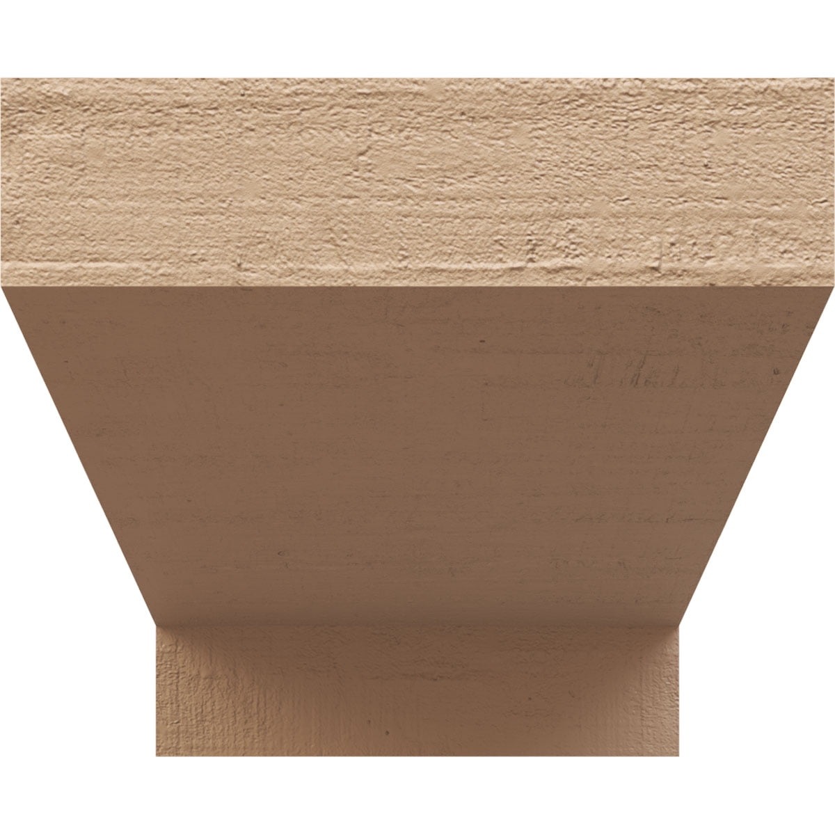 8"W x 16"D x 8"H Wide Clemmons Rough Cedar Woodgrain TimberThane Corbel, Primed Tan