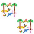 thumbnail image 3 of Soidarity Globo inflable de fiesta hawaiana, accesorios de cumpleaños de playa de PVC Tropical, juguete para niños al aire libre, piscina tipo tipo 1 2Conjunto, 3 of 6