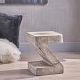thumbnail image 2 of 16.75" Gray Contemporary Accent Table with Twisting Edges, 2 of 5