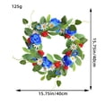 thumbnail image 3 of Wozhuo Independence Day Wreath for Front Door, Patriotic Holiday Decor for Windows Porches, 3 of 8