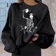 thumbnail image 2 of Moda mujer Halloween calavera estampado cuello redondo manga larga suelta sudadera blusa Tops Fridja  bvmnju1319, 2 of 8