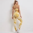 thumbnail image 6 of 2Pcs Women Yoga Set Tracksuit Clothes for Women Sexy Tie-dye Sportswear High Waist Athletic Leggings Workout Bra Tight Set, 6 of 9
