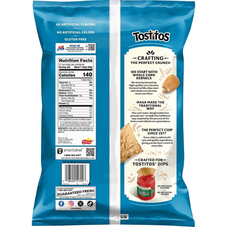 Tostitos, Restaurant Style Tortilla Chips, 12 oz Bag - Walmart.com