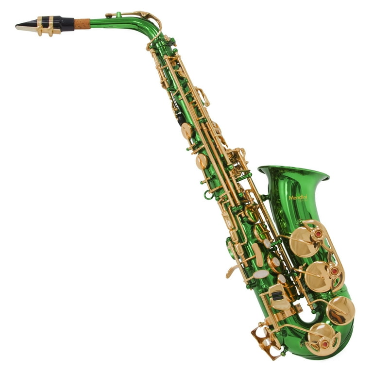 Mendini by Cecilio Eb Alto Sax w/Tuner, Case, Mouthpiece, 10