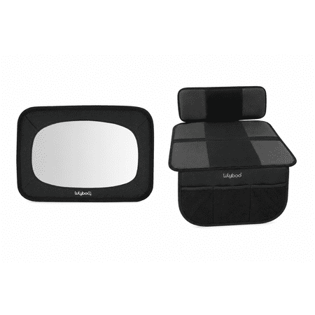 Lulyboo SafeView & Protect Travel Kit, Car Seat Protector Mat and Shatter Resistant Baby Car Mirror