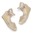 thumbnail image 2 of Pennysue Women's Espadrilles Wedge Sandals Gold Platform Ankle Strap Sandals Size 9.5M, 2 of 9