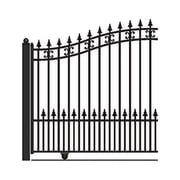 ALEKO Garden Yard Steel Single Sliding 16 Gate St. Louis Style with Gate Opener