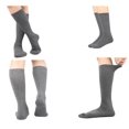 thumbnail image 3 of MANARC Women Cotton Crew Socks Soft Comfortable Thin And Breathable on Top Durable Double Layer Cushioned Reinforced Sole. 3 Pack Dark Grey., 3 of 4