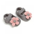 thumbnail image 4 of Infant Baby Girls Flower Shoes Soft Non-Slip Sole Princess Flat Shoes, 4 of 7