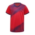 thumbnail image 3 of Miutii Kids Boys Football Jersey Short Sleeve Soccer T-Shirt Uniform Running Biking Tee Tops B Red 3XS, 3 of 9