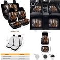 thumbnail image 4 of Yuyamidu Southwest Horse Car Accessories Sets with Car Seat Covers Black Car Floor Mats Steering Wheel Cover Seatbelt Pad Handbrake Cover Gear Shift Knob Cover Cup Mat, 15 Pack, 4 of 6